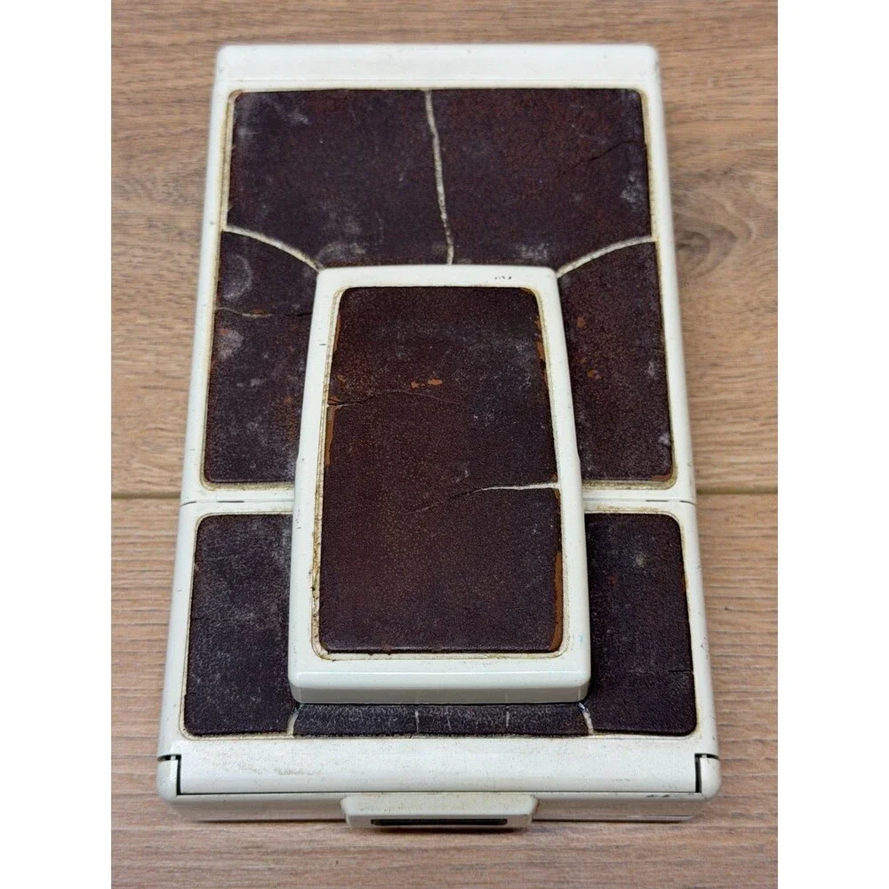 Vintage Polaroid SX-70 Land Camera Model 2 White Untested Cracked Leatherette